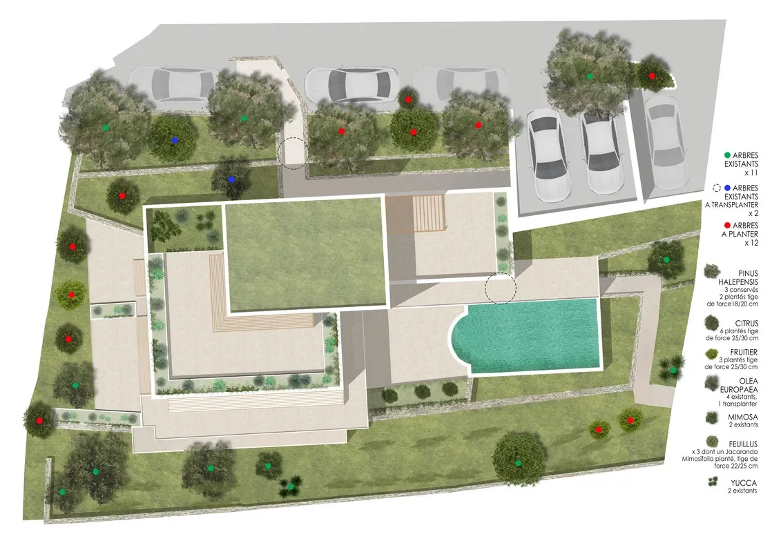 Plan architectural de l'extension